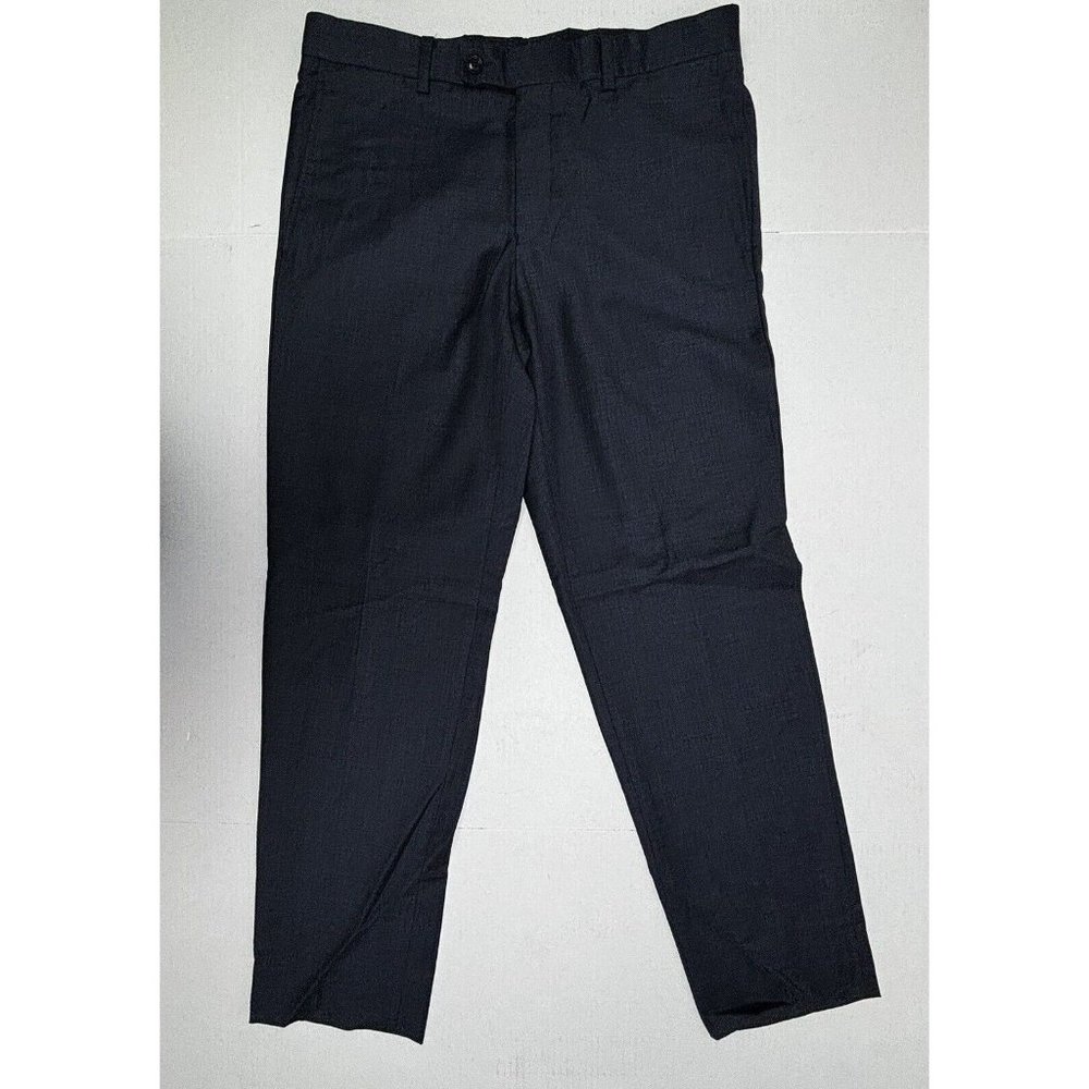 Ted Baker Dress Pants Mens 35R Navy Blue Jefferson 100% Wool Straight Flat Front - Picture 3 of 9